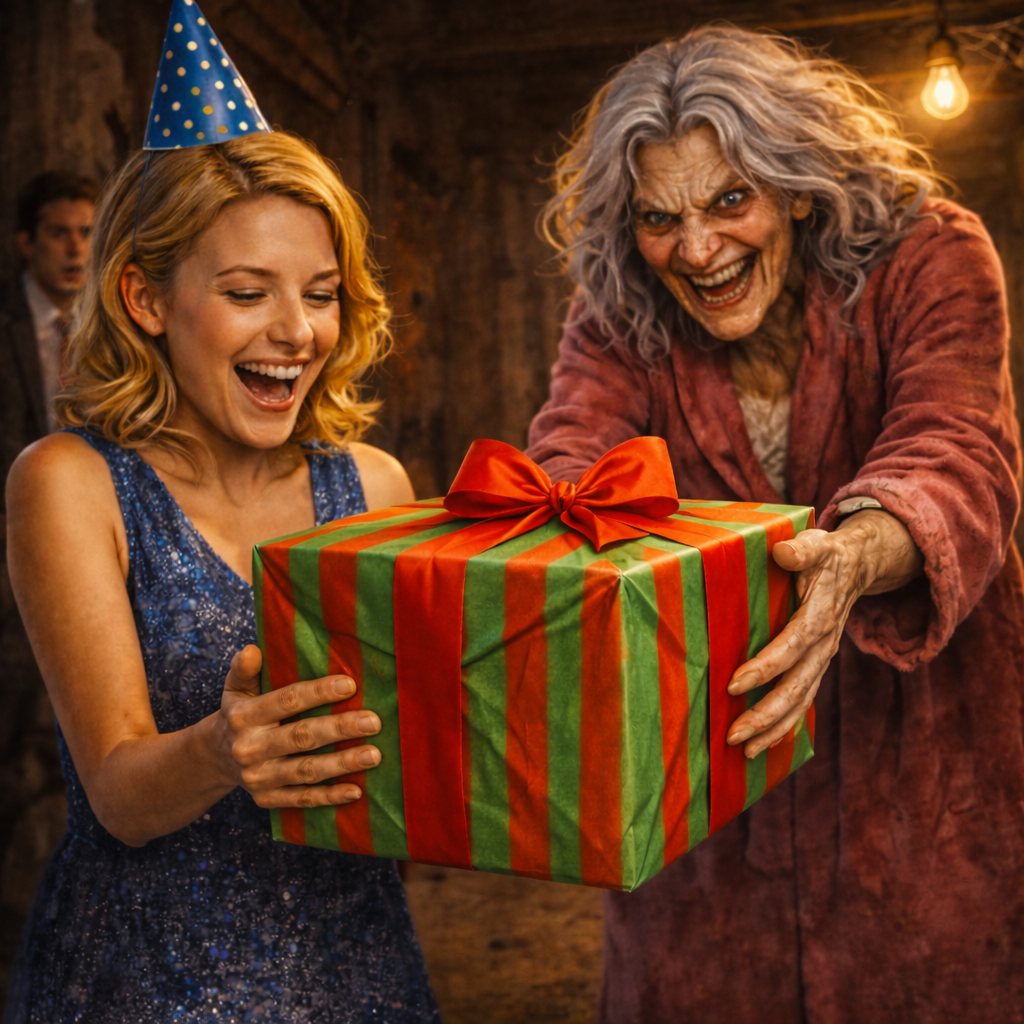 Birthday girl receives gift from Granny